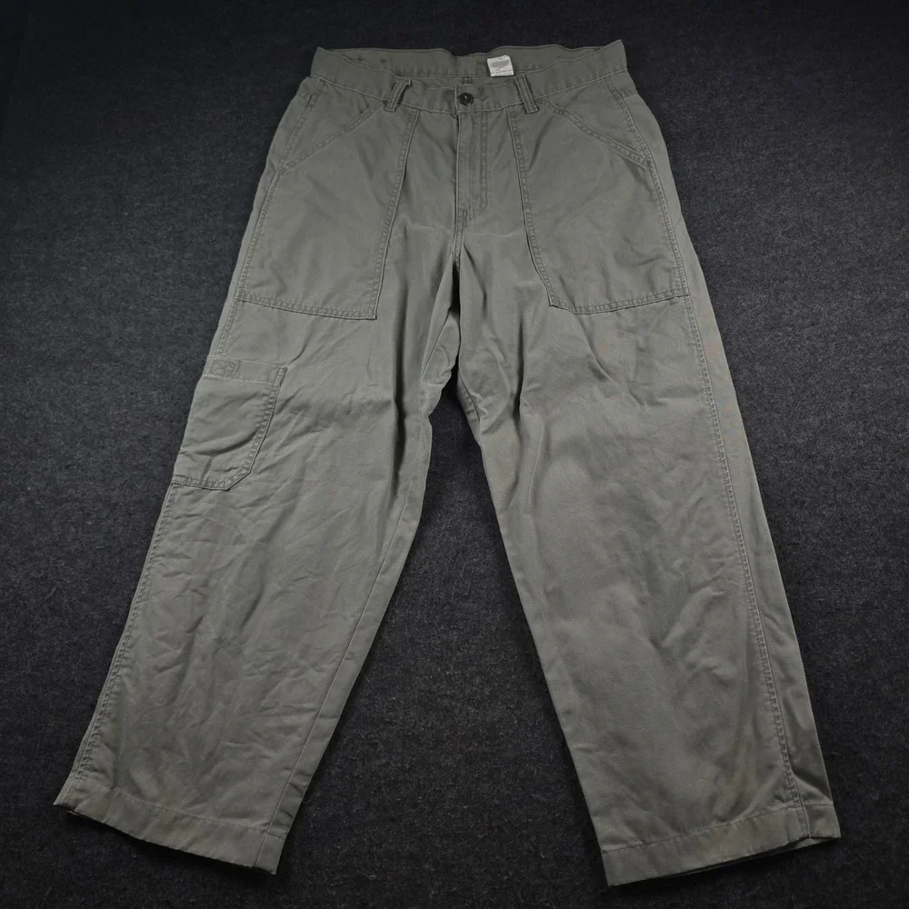Vtg 90s Levis Mens Carpenter Pants (Fits 34x27) Canvas Utility Baggy Fit 33x32